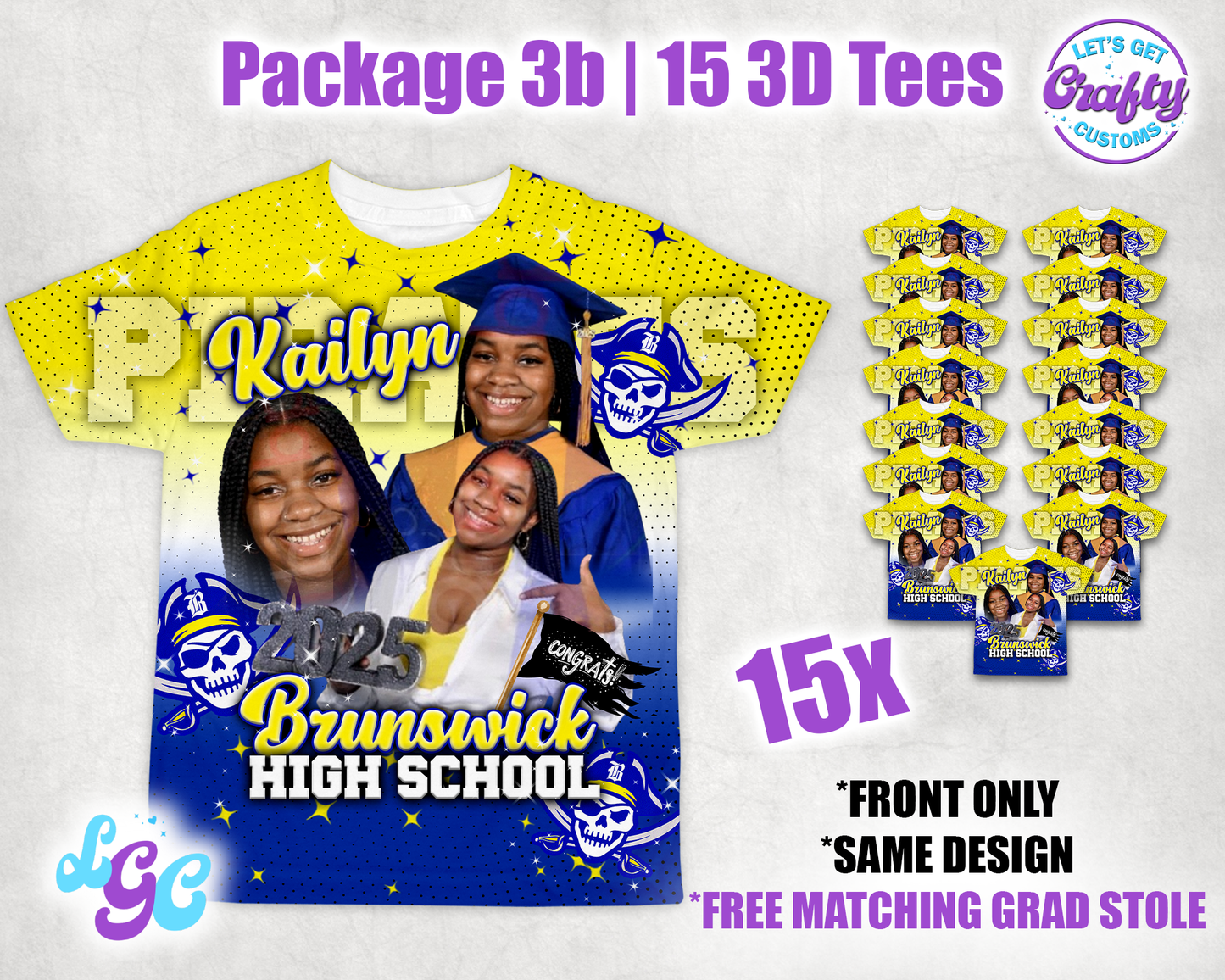 Grad 3D Tees (Package 3b)