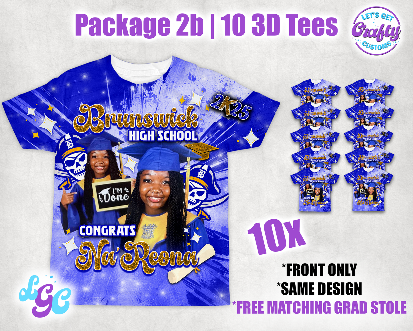 Grad 3D Tees (Package 2b)