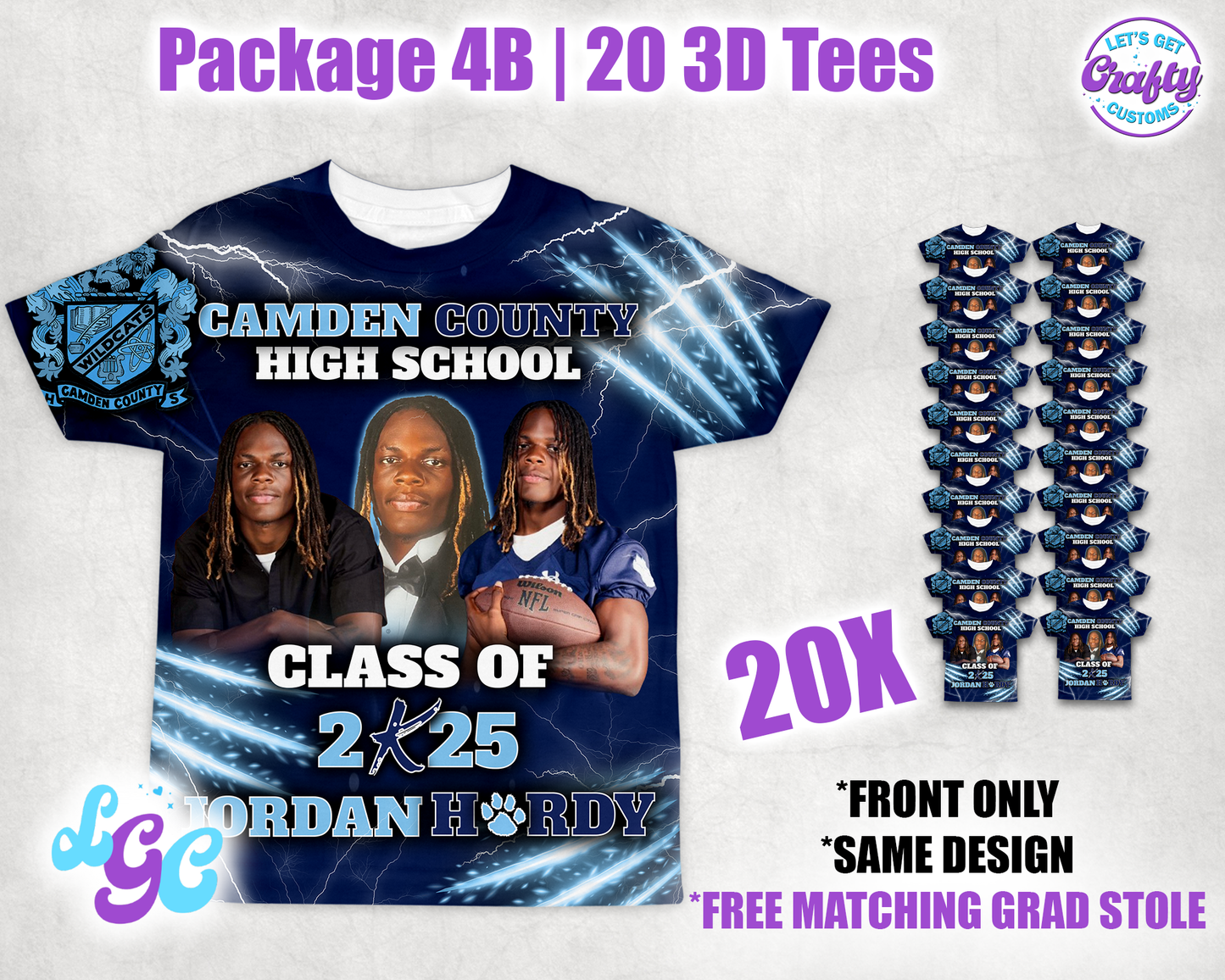 Grad Centerprint Tees (Package 4b)