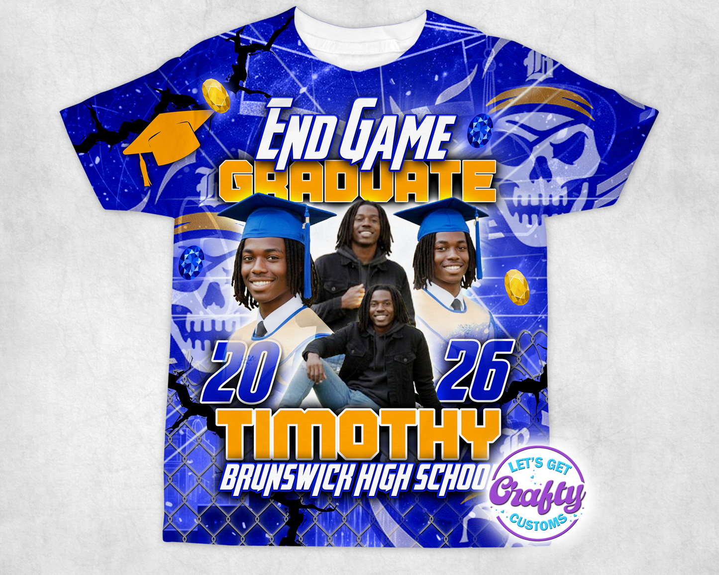 End Game Grad 3D Template | Editable