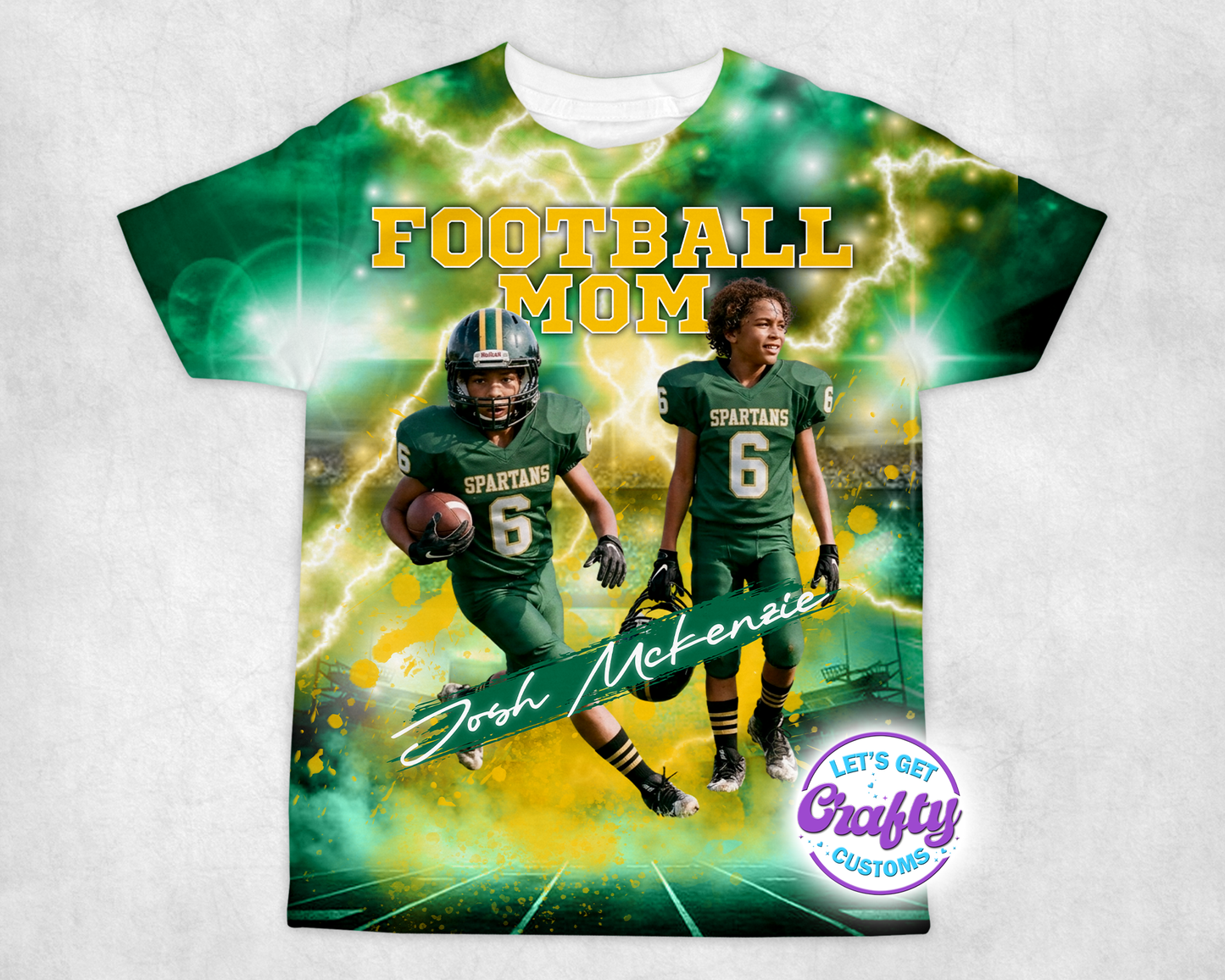 Football Mom 3D Shirt Template | Editable