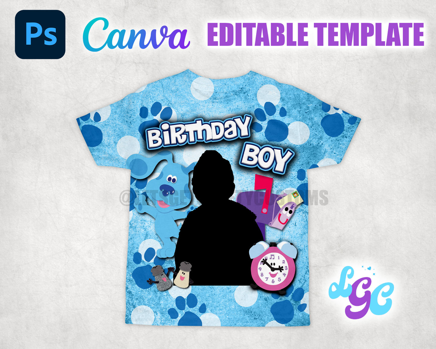 Blues Clues Birthday Boy 3D Shirt Template | Editable