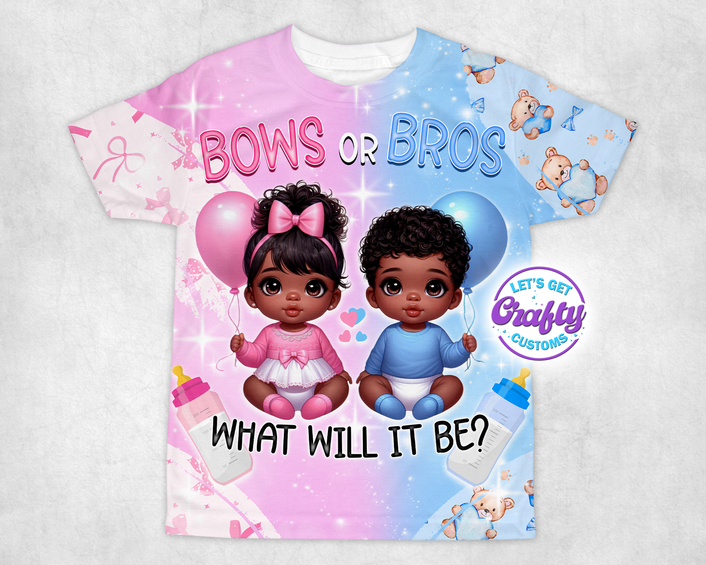 Bows or Bros 3D Template | Editable