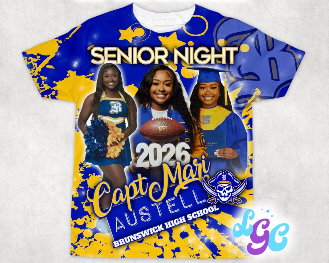 Senior Night Cheer 3D Template | Editable