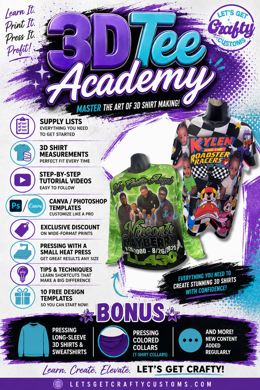 3D Tee Academy: Design, Print, Press (One Time Fee)