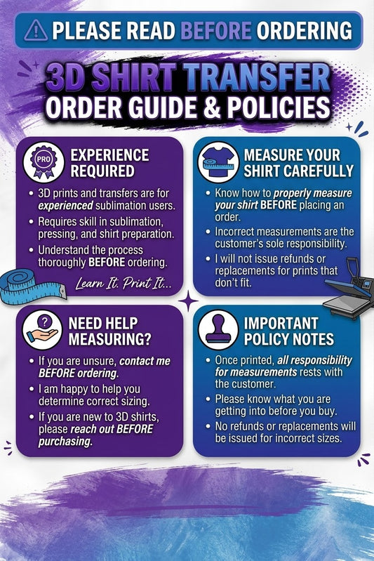 Wide Format Sublimation Transfers