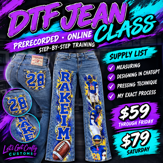 How to DTF Jeans Tutorial
