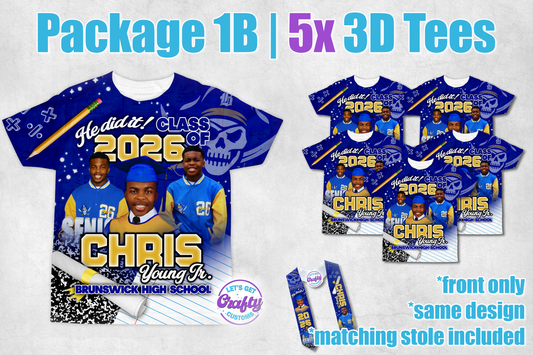 5 Grad 3D Tees (Package 1b)